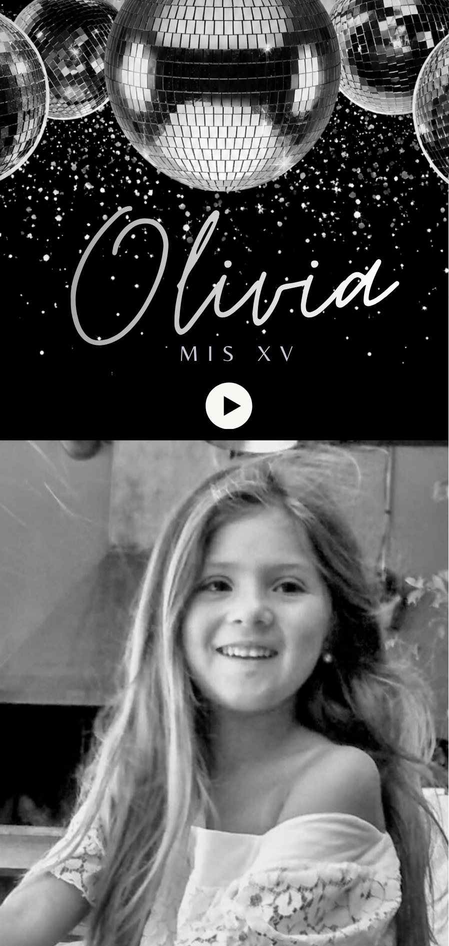 Invitación de XV Olivia Brillo