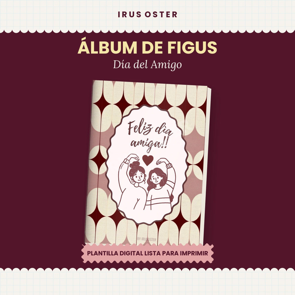 Álbum de Figus – Día del Amigo | Plantilla Editable en Canva